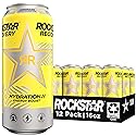 Rockstar Energy Drink with Caffeine Taurine and Electrolytes, Recovery Lemonade, 16oz (12 Pack) (Packaging May Vary)