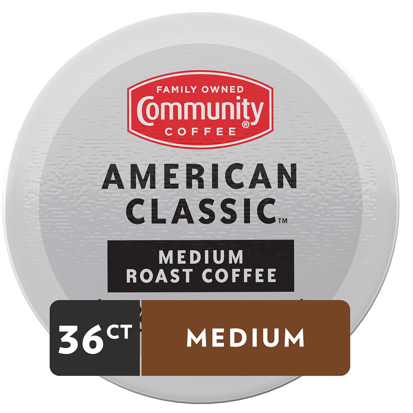 Community Coffee American Classic 36 Count Coffee Pods, Medium Roast, Compatible with Keurig 2.0 K-cup Brewers, 12 Count (Pack of 3)