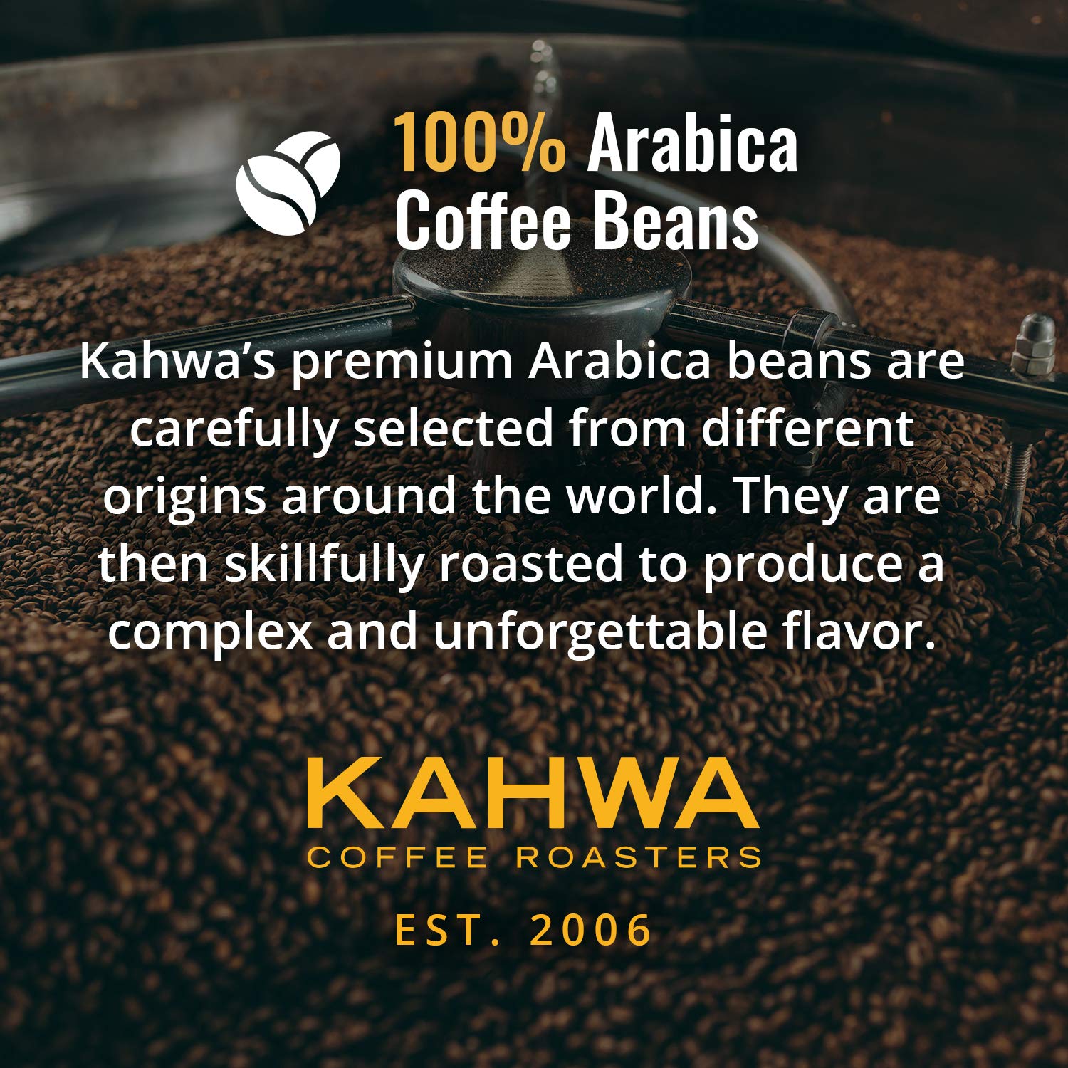 Kahwa Coffee Sirocco Medium Dark Roast House Blend, Single-Serve Coffee Pods for Keurig Brewers, 12 pods