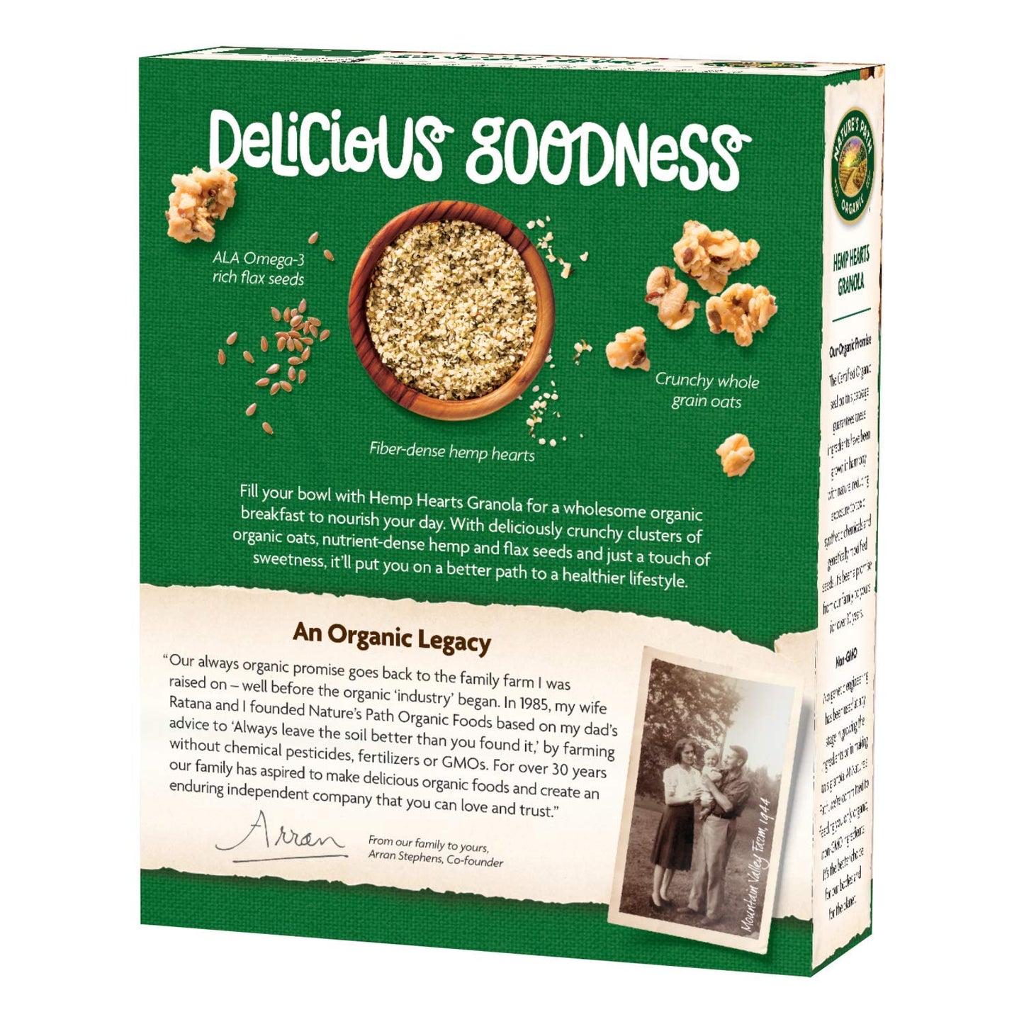Nature's Path Organic Hemp Hearts Granola, 11.5 Ounce (Pack of 6), Non-GMO, 30g Whole Grains, Heart Healthy, 10g Plant Based Protein, with Omega-3
