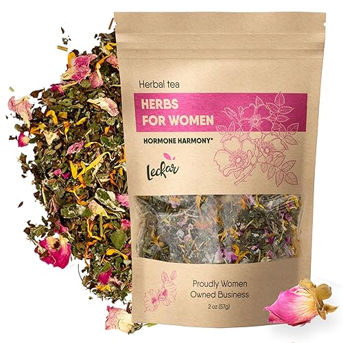 Raw Herbs for Women Herbal Tea Blend with Lemon balm, Raspberry leaf, Calendula, Rose, St. John's wort (Herbal Tea)