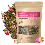Raw Herbs for Women Herbal Tea Blend with Lemon balm, Raspberry leaf, Calendula, Rose, St. John's wort (Herbal Tea)