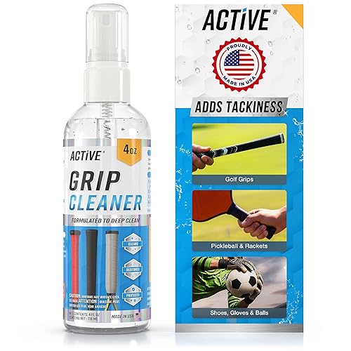 ACTIVE Grip Cleaner & Restore Spray - 2-in-1 Grip Spray for Basketball Shoes, Golf Club Cleaner, Pickleball Paddle Reset, Football Glove Boost