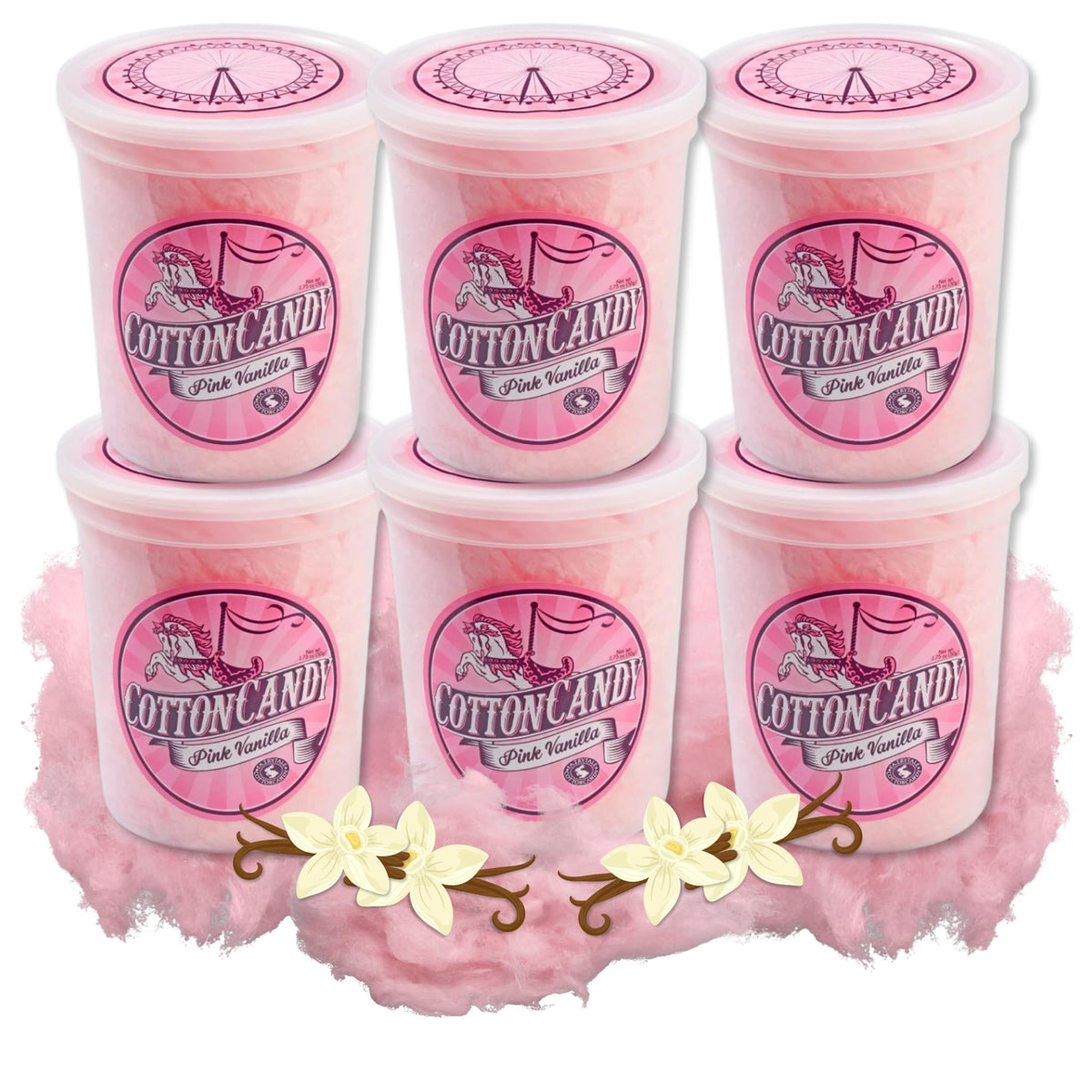 CHOCOLATE STORYBOOK Cotton Candy - Unique Idea for Holidays, Birthdays, Gag Gifts, Party Favors (Classic Pink, 1.75 oz each, 6-Pack)
