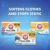 Arm & Hammer Essentials Dryer Sheets, Mountain Rain, 144 Sheets/box