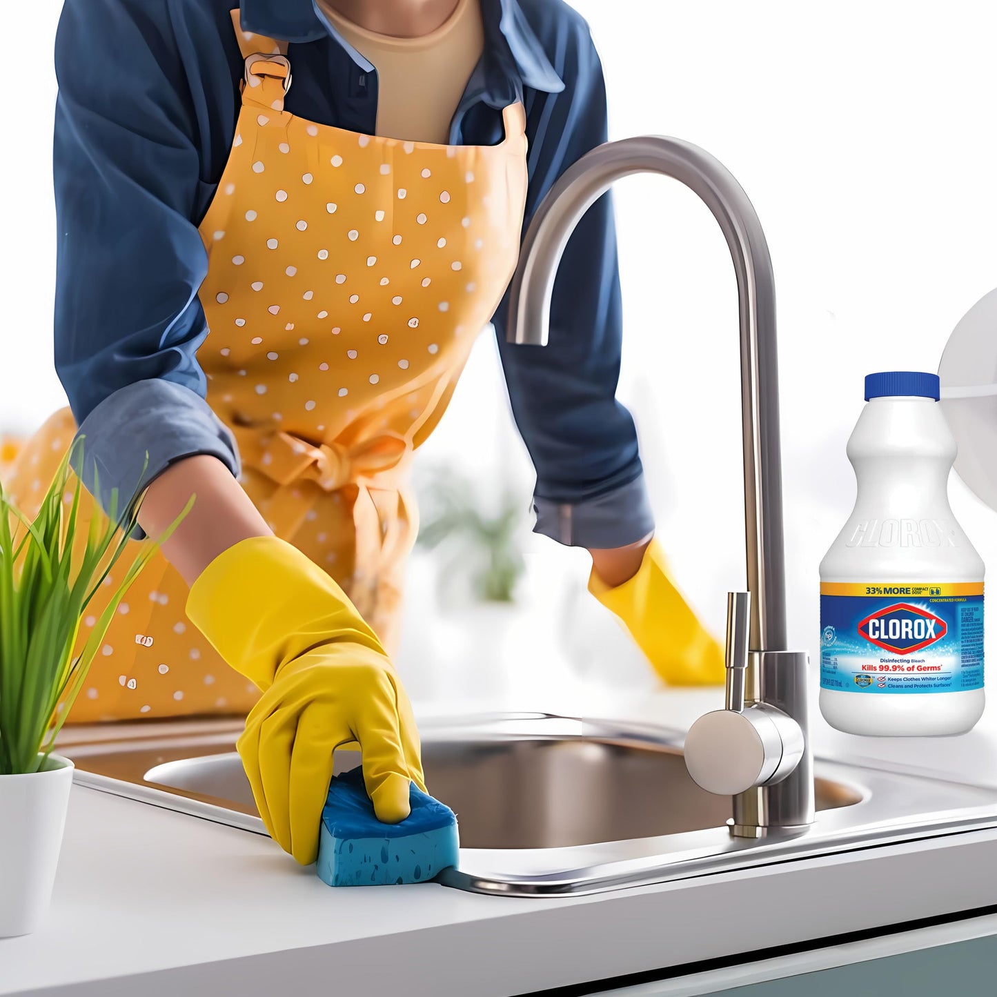 Clorox Regular Disinfecting Bleach Cleaner, 2 Pack Concentrated Liquid Bleach, Removes Mold, Mildew and Stains, Whitens, for Multi Purpose Cleaning