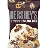 HERSHEY'S Milk Chocolate, Popcorn and Pretzel Popped Snack Mix Bag, 4 oz