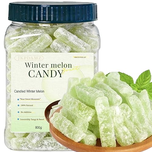 Candied Winter Melon Strips, Rock Sugar Preserved White Gourd, Cantonese Style, 800g, Sealed Jar, Strip Form