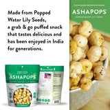 AshaPops Vegan Cheese Flavored Popped Water Lily Seeds, 1 oz (Pack of 6) - Gluten-Free, Vegan, Paleo, Nut-Free, Corn-Free, Soy-Free, Non-GMO