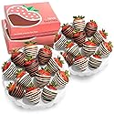 A Gift Inside 24 Dark, Milk & White Delight Chocolate Covered Strawberries