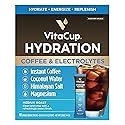 VitaCup Hydration Coffee Packets, The First Coffee That Hydrates You w/Electrolytes, Coconut Water, Pink Himalayan Salt, Magnesium, Medium Roast