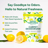 Good Natured Brand | Carpet Deodorizer & Freshener Powder | 31 oz Pet Odor Eliminator for Strong Odor & Pet Urine | Fresh Natural Lemon Scent | Safe