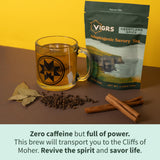 Vigrs Sipping Broth Adaptogenic Herbal Steep Sachets with Savory Seasonings, Heartland Spice Irish Flavor, Vegan, Keto, Gluten Free, Intermittent