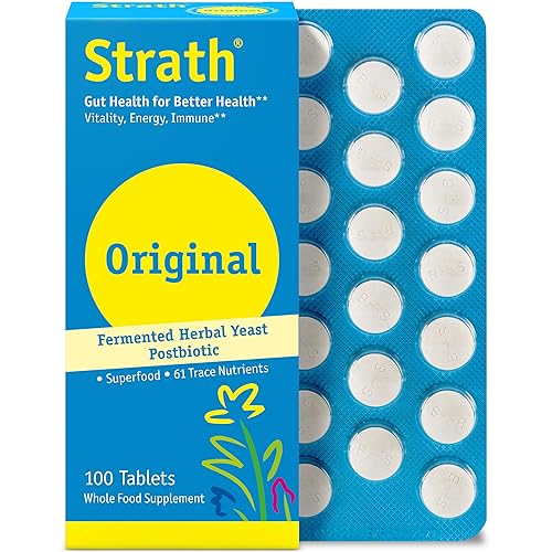 Bio-Strath Nutritional Yeast Tablets | Fermented Herbal Yeast Postbiotic | Prebiotic & Gut Health Support | Digestive Wellness & Nutrient Absorption |