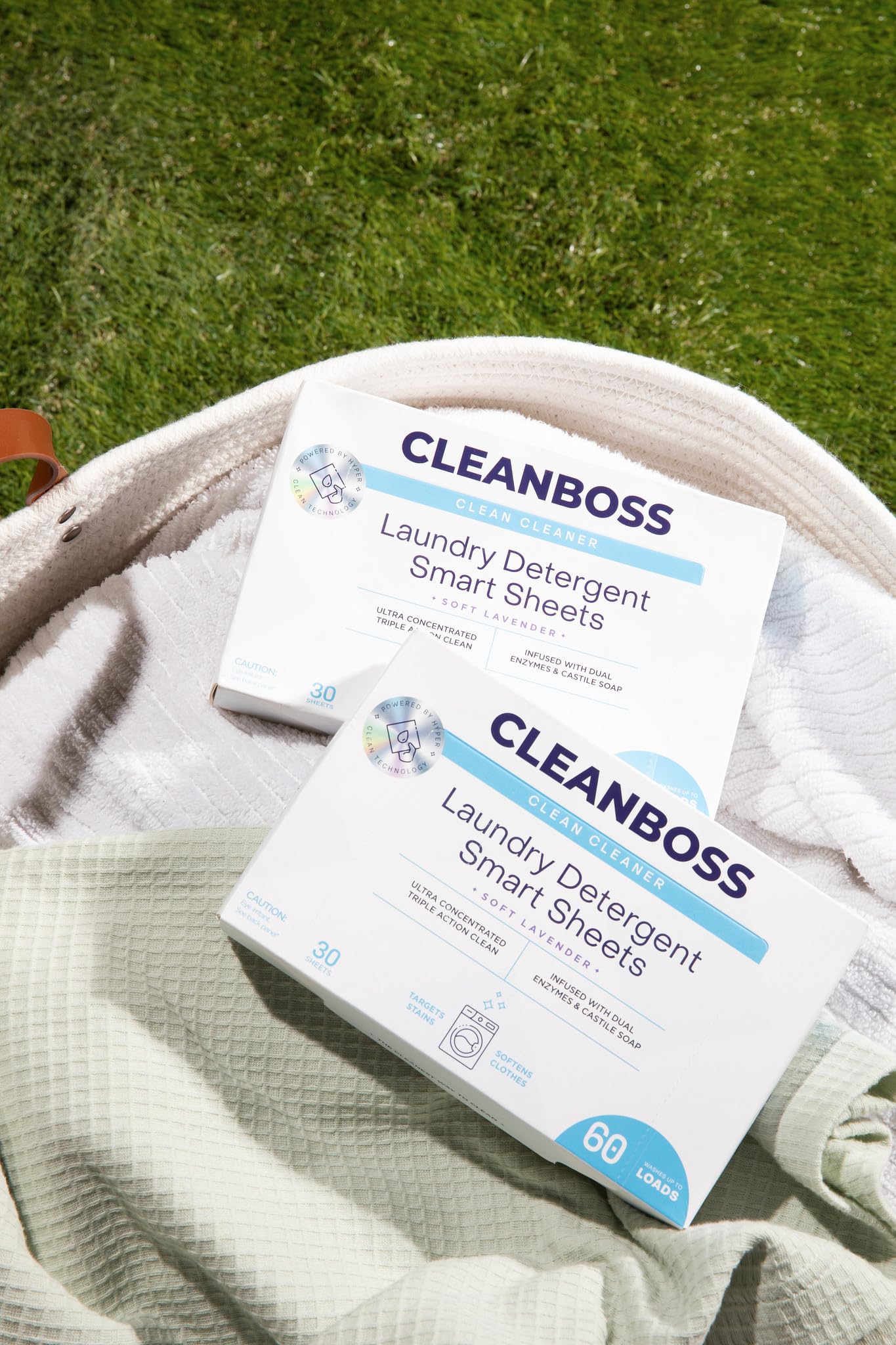Clean Boss Laundry Detergent Sheets Smart - 60 Sheets - Liquidless Soap Fresh and Clean