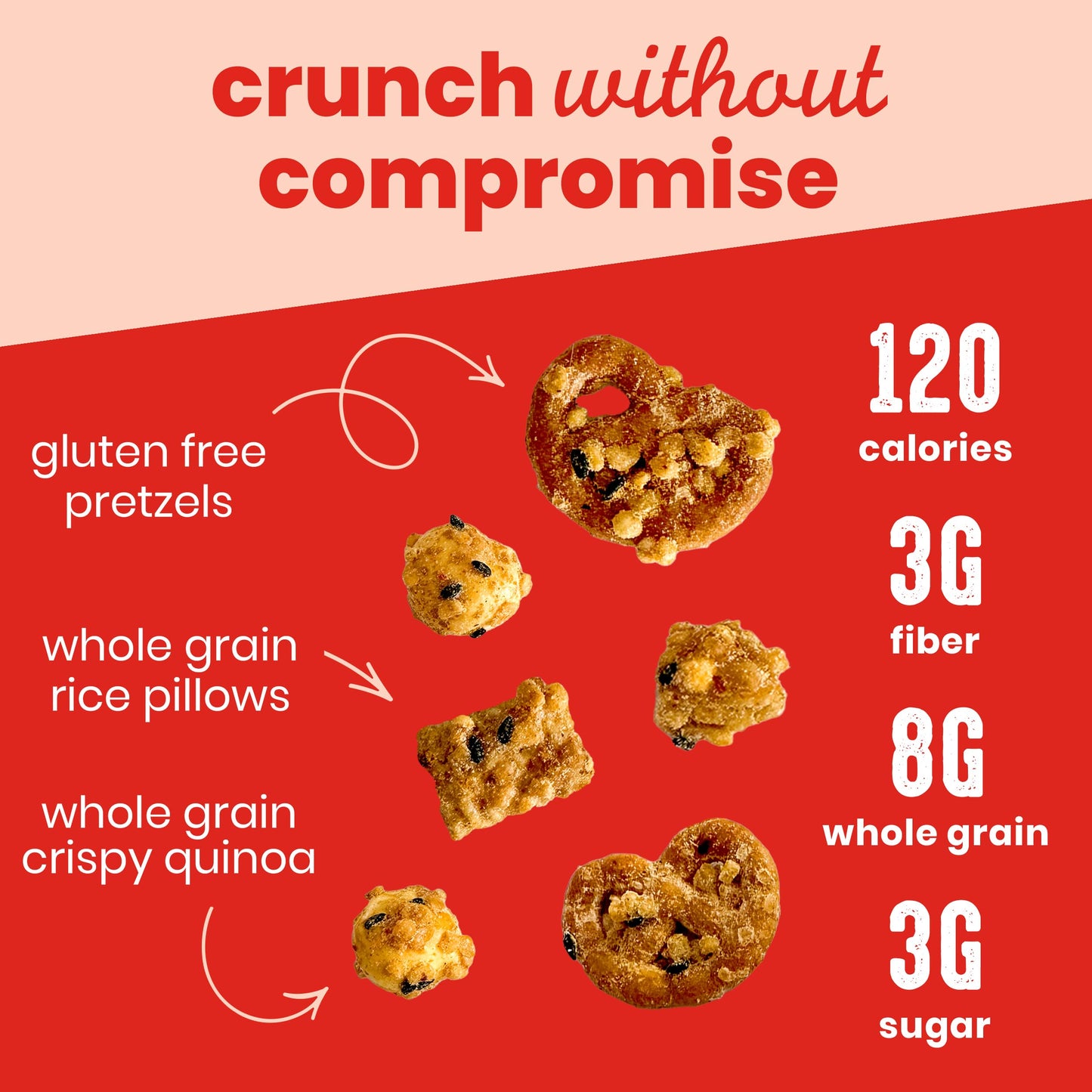 Marimix Snack Mix | Sweet Chili Sesame | Crunch Baked Sweet & Salty Savory Plant Based Naturally Gluten Free Whole Grain Fiber Charcuterie Pretzel