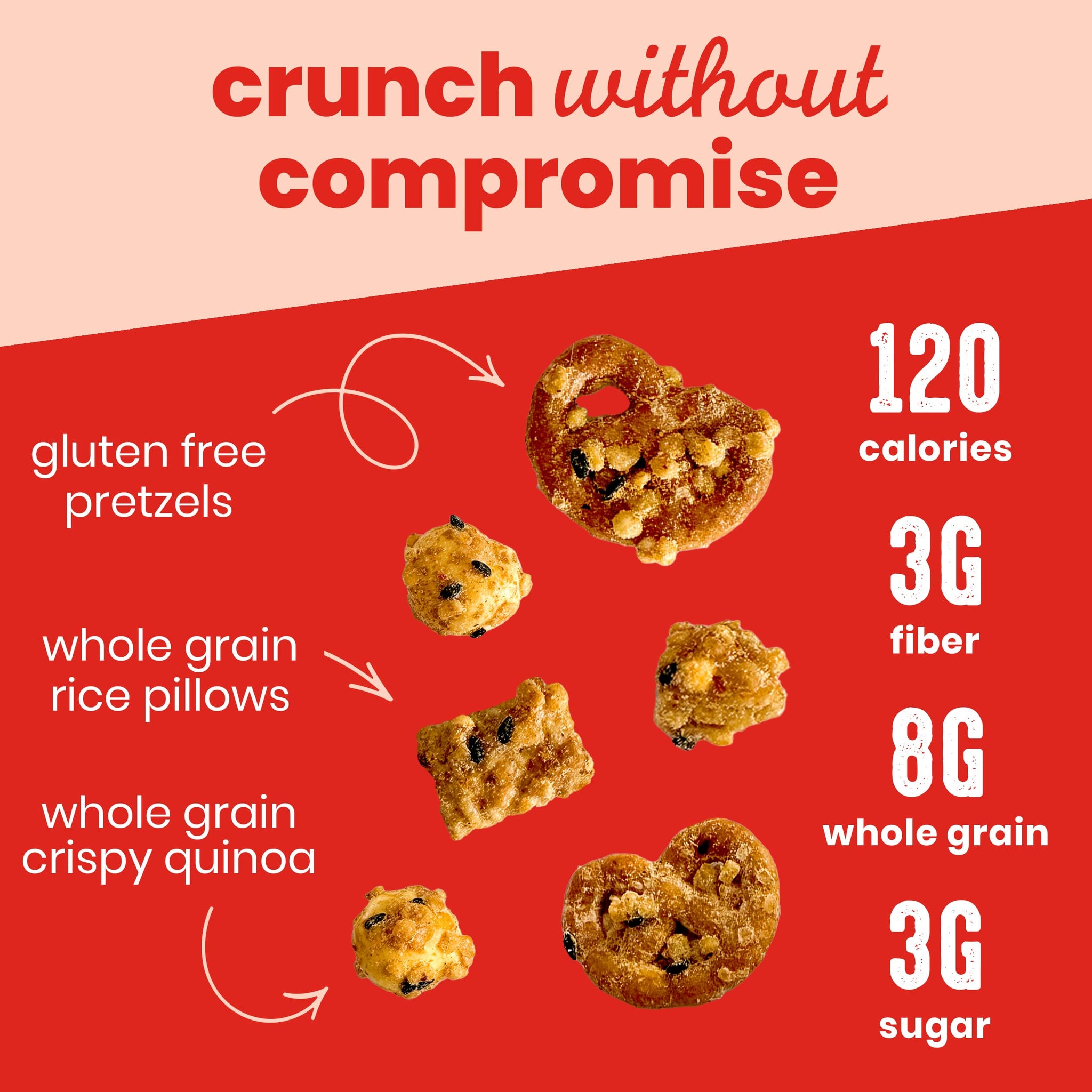 Marimix Snack Mix | Sweet Chili Sesame | Crunch Baked Sweet & Salty Savory Plant Based Naturally Gluten Free Whole Grain Fiber Charcuterie Pretzel