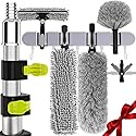 ?Upgrade Anti Rotation ? 24ft High Reach Duster Kit,5-18ft Lightweight Aluminum Alloy Extension Rod,7-Piece Set,210° Steering Head Clean Various