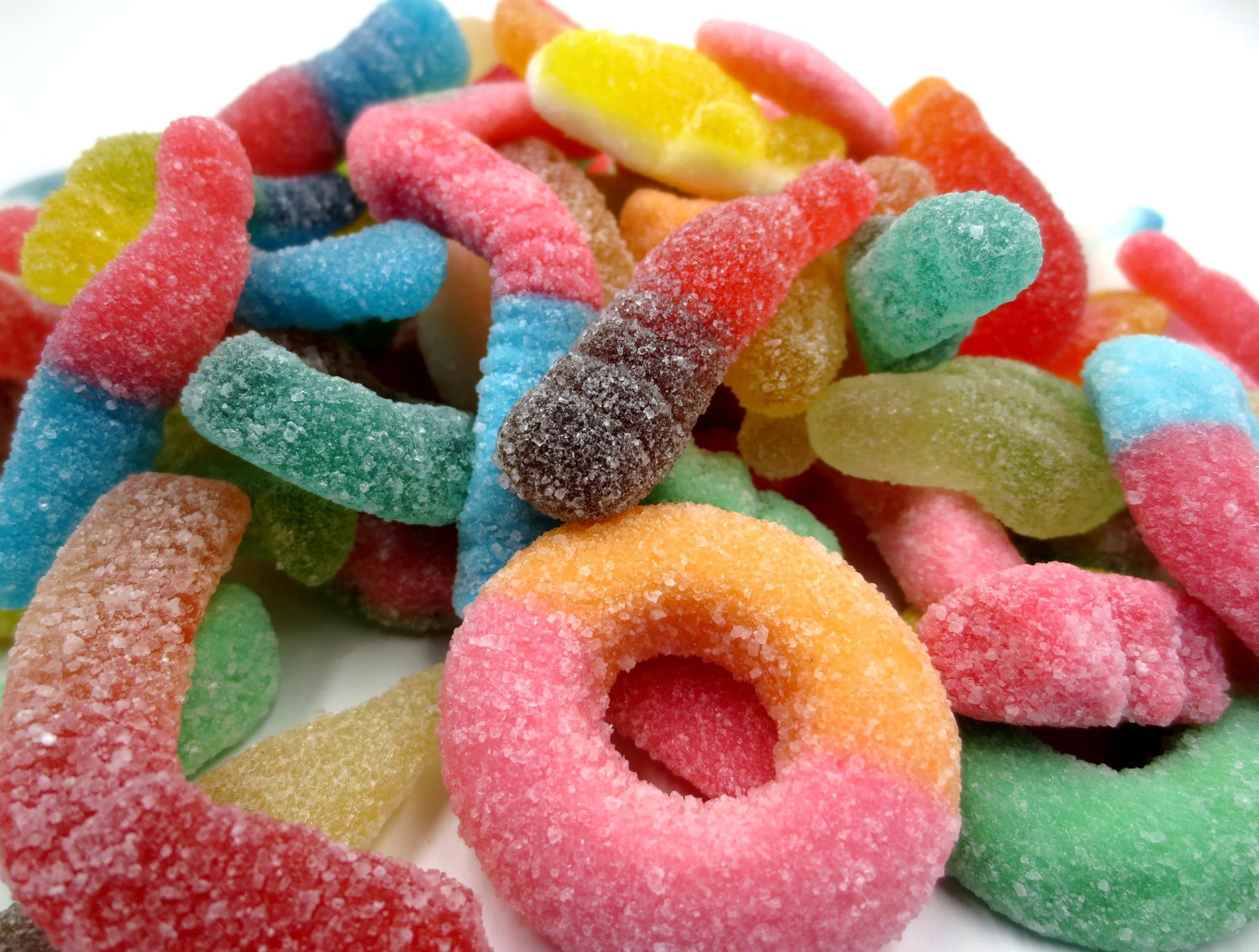 Huer Camp Candy Sour Gummies, 2x700g Bags/50 oz (2 Pack)