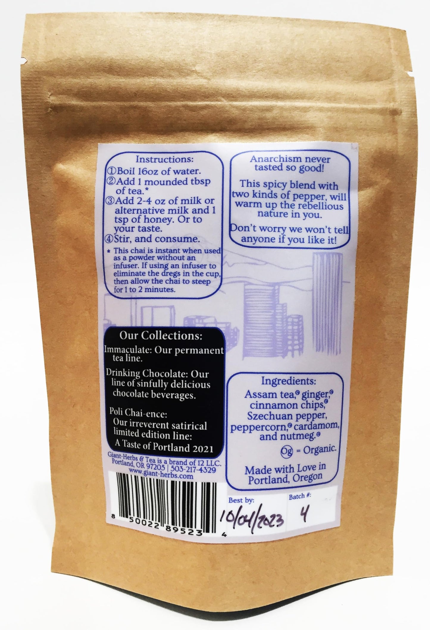 Giant-Herbs & Tea Anarchist (Spicy Masala) Chai