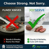 JoyServe Clear Plastic Knives Heavy Duty, Heat Resistant Party Utensils BPA-Free Heavy Duty Plastic Knives Disposable Silverware Cutlery, Catering