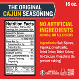 Original Cajun Seasoning - 16 oz Jar, Low Sodium, No MSG, All Natural - Authentic Louisiana Spice for Grilling and Cooking Fish, Chicken, Steak, Soup