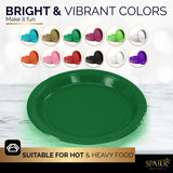 Amcrate Paper Dinner Plates Green, 8 1/2 Inches Paper Plates Disposable, Strong and Sturdy Disposable Plates for Party, Dinner, Holiday, Picnic, or