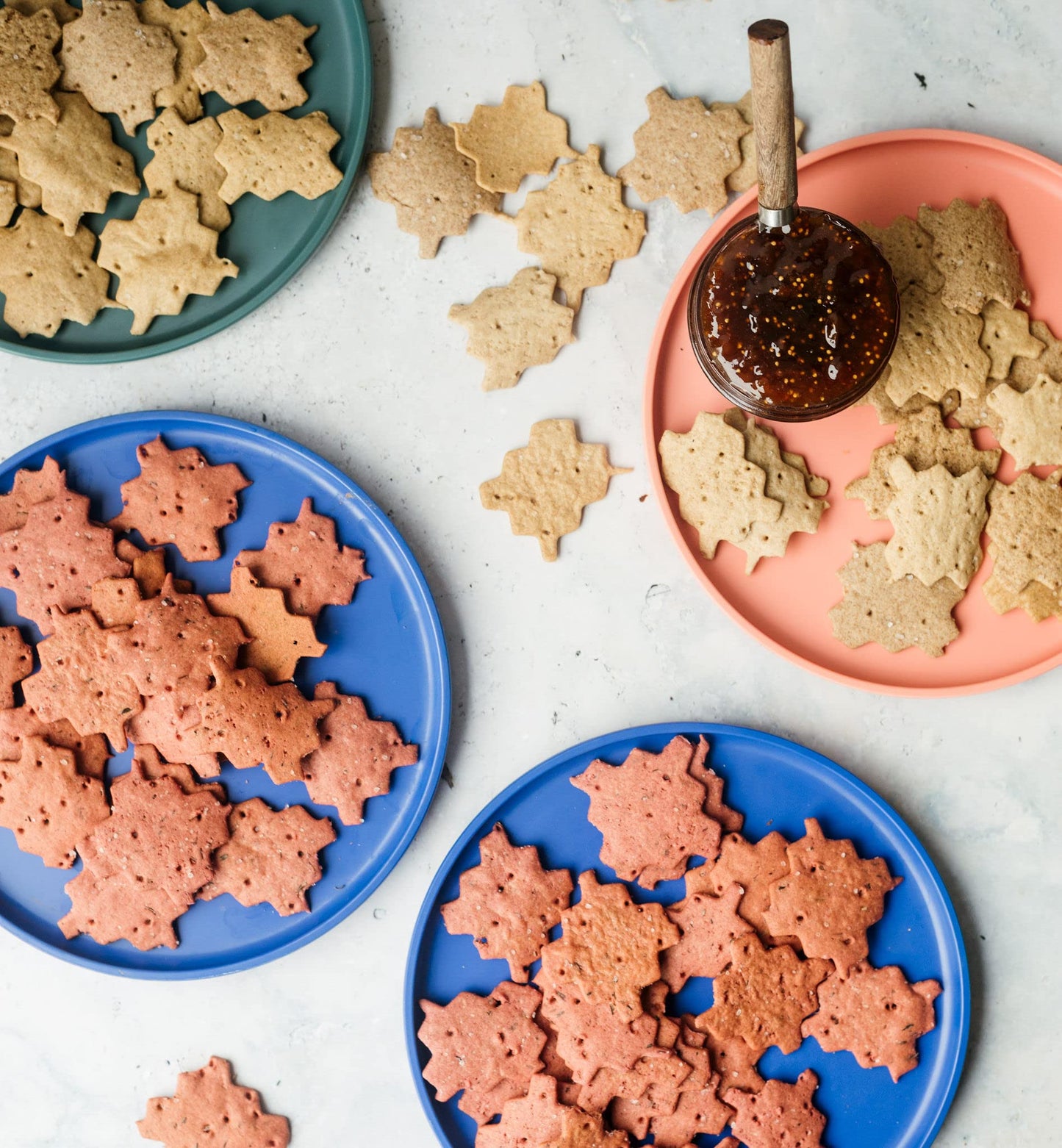 Beet & Thyme Sourdough Crackers, 6oz (3-pack) Handmade with Organic Ingredients