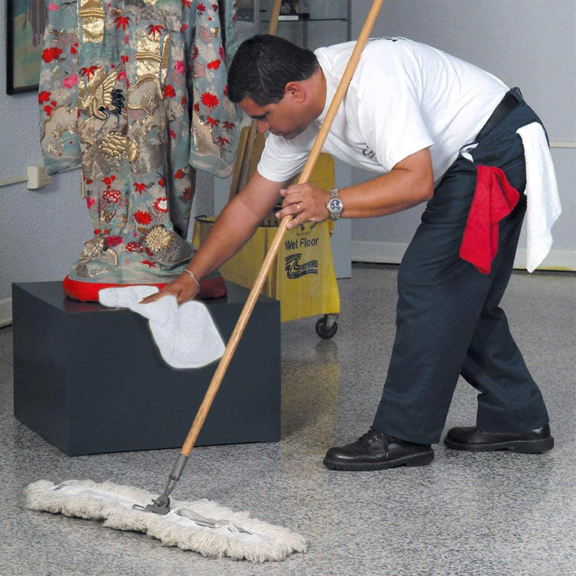 Multi Use Cleaning Rags 75 Count Super Absorbent edgeless White Rags, Washable, Multi-use Rags