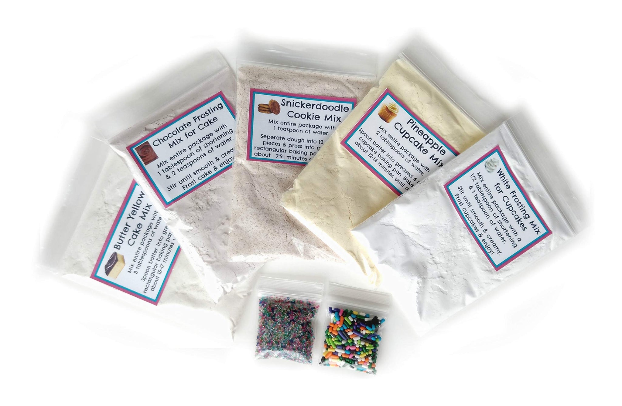 Children's Easy to Bake Oven Mixes Play Toy Oven Real 7 Super Pack Mega Refill Kit Pineapple Cupcake Butter Yellow Cake Cookies Frosting Sprinkles Ultimate Set Cooking Baking Supplies Net Wt 6.2 oz