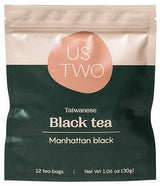 Taiwanese Black Tea (Manhattan Black) 12 Tea Sachets (1 tea sachet = 3 servings) High in Caffeine with a Seductive Honey Taste - Us Two Tea