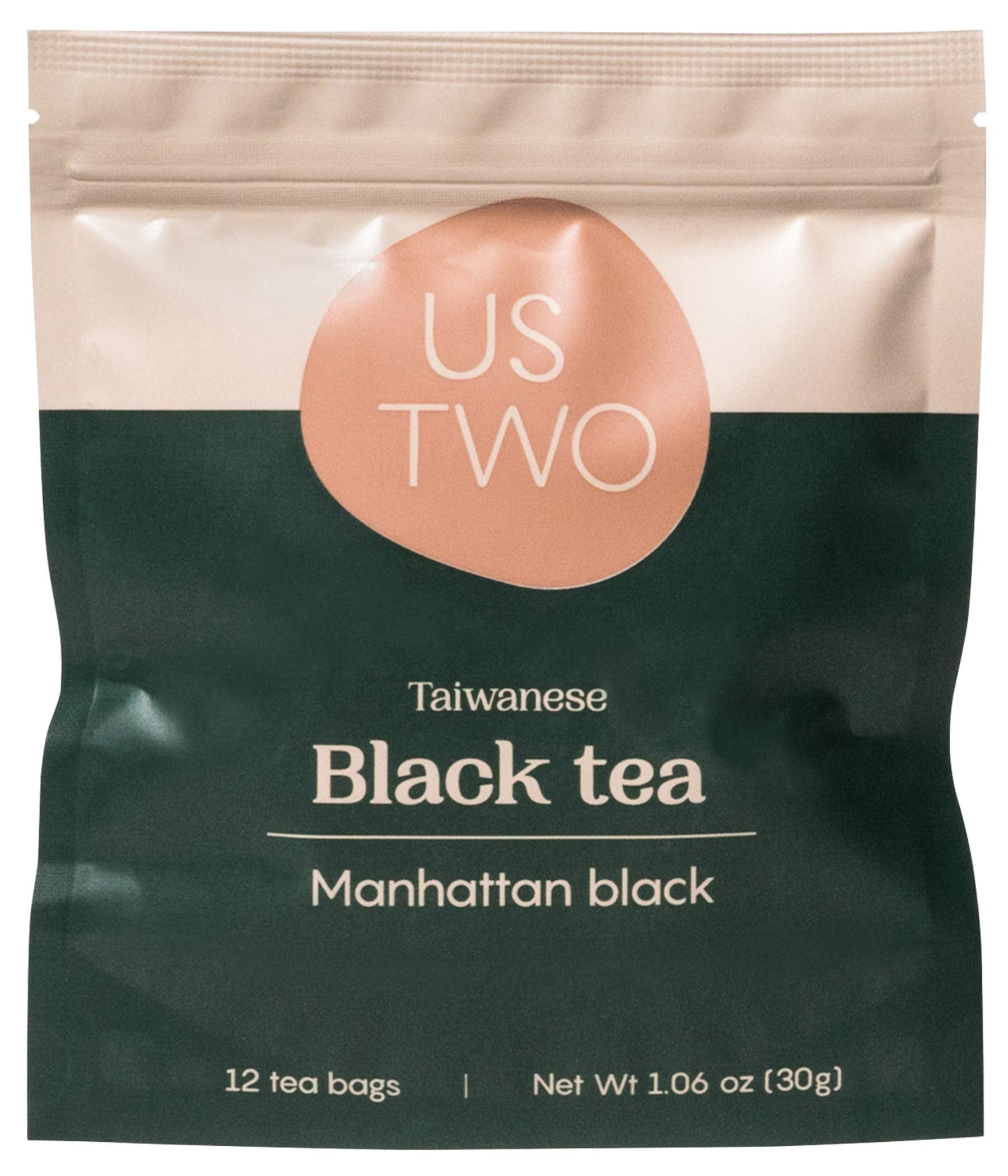 Taiwanese Black Tea (Manhattan Black) 12 Tea Sachets (1 tea sachet = 3 servings) High in Caffeine with a Seductive Honey Taste - Us Two Tea