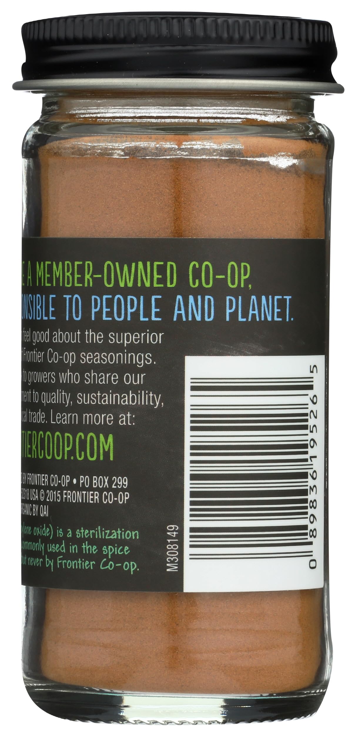 Frontier Organic Ground Vietnamese Cinnamon, 1.31 Ounce Bottle, Premium Quality Cinnamon, Full Balanced Spicy Flavor, Kosher