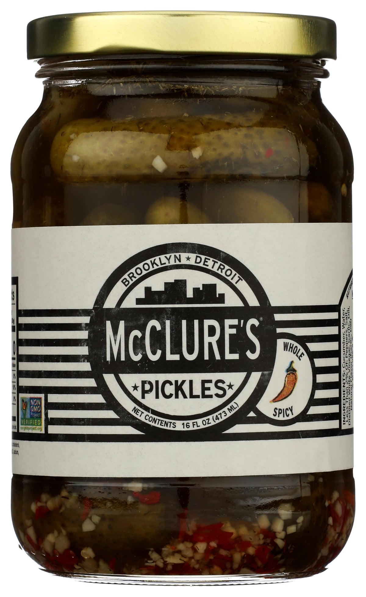 McClure's Pickles Whole Spicy Pickle 16.9 oz Jar