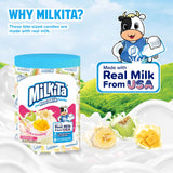 Milkita The Real Milk Candy Bulk Pack (Tropical Mix) - Assorted Healthy Sweets Made with Real Milk & Calcium - Individually Wrapped Low Sugar & Gluten