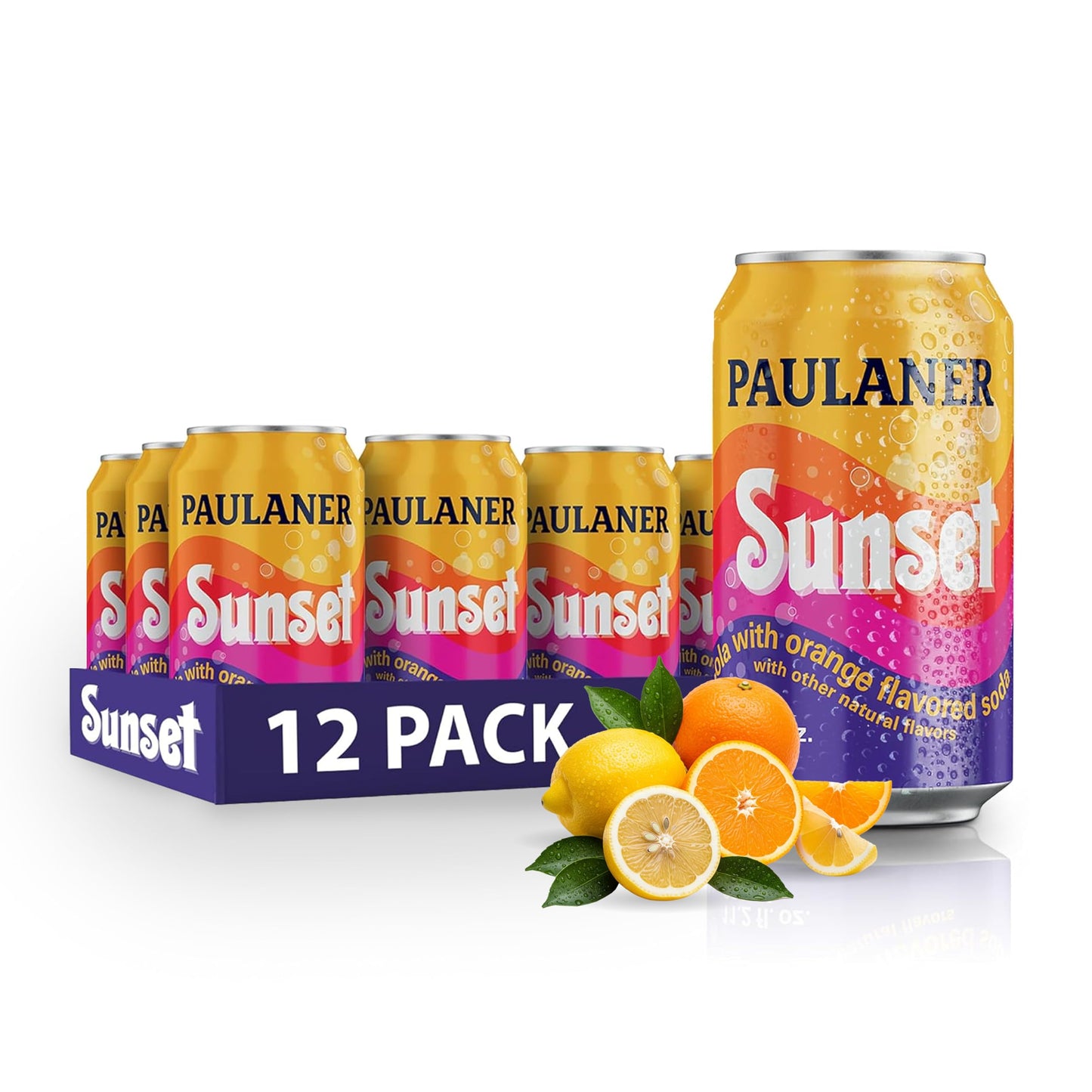 Paulaner Sunset Classic Orange Cola Soda Soft Drink | Fruity European Natural Sugar Spezi Soda Made in Germany | Vegan and Gluten-Free | 11.2 fl oz