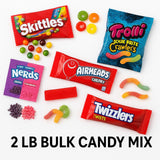 Assorted Candy Mix - 2 lbs, Individually Wrapped Mini Candies - Fruity, Chewy, Sour & Sweet - Bulk Candy for Parties, Halloween, Piñata, Goodie Bags