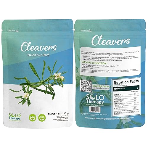 Cleavers Herb 4 oz., Cleavers Dried Cut Herb, Cleavers Tea, Galium Aparine, Resealable Bag, Product From Bulgaria