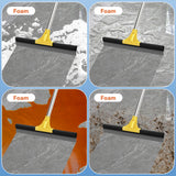 Elapun Large Heavy-Duty Floor Squeegee, 18” Rubber Blade Broom & 62” Long Handle Floor Squeegee for Concrete, Bathroom Tile, Garage Concrete, Deck