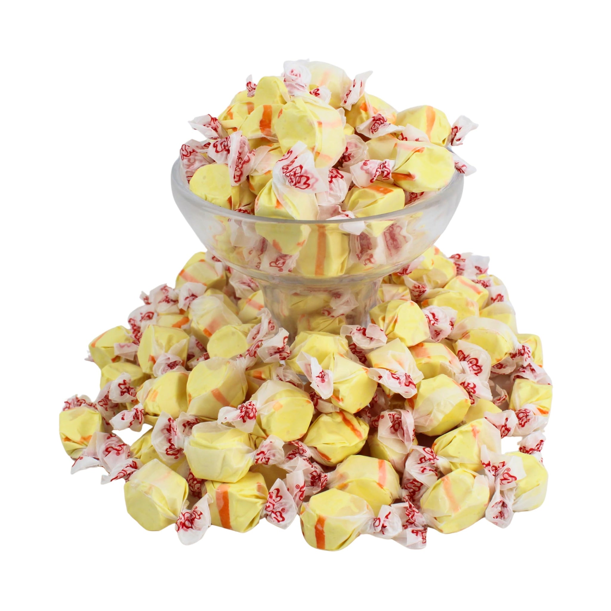 Banana Salt Water Taffy - Individually Wrapped Assorted Flavors - Old Fashion Saltwater Taffy Candy Bulk (1 Pound)