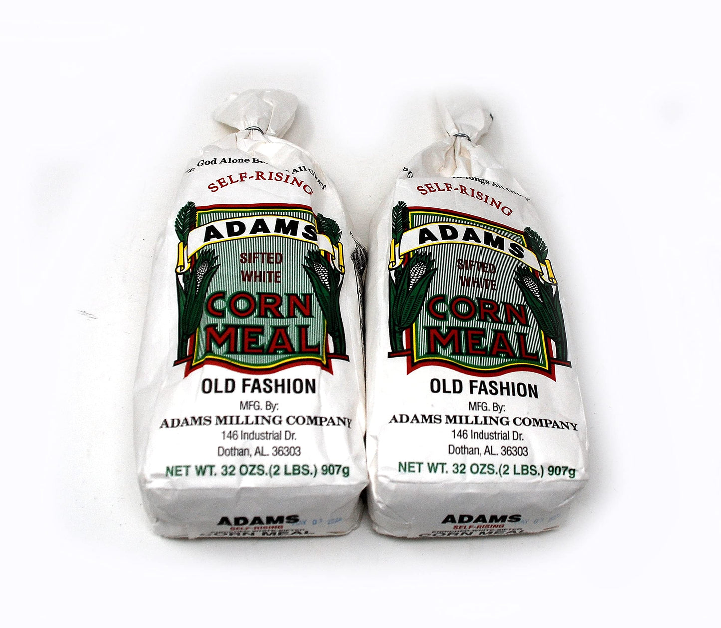 Adams Self-Rising Sifted White Cornmeal Old Fashion Cornmeal, 2-32 Ounce Packages