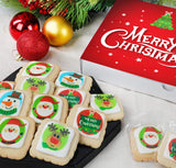 Christmas Cookies Stocking Stuffers for Kids Party Favors | Holiday Gourmet Corporate Food Gift INDIVIDUALLY WRAPPED Bulk | 24 Decorated Sugar Cookies