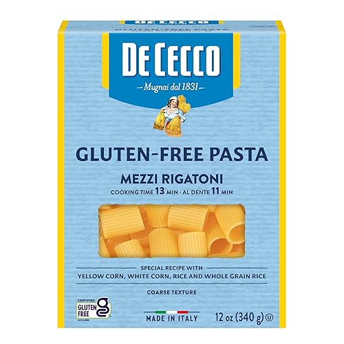 De Cecco Mezzi Rigatoni Gluten Free, 12 Ounces (Pack of 6)