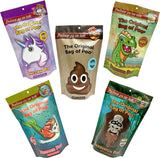 The Original Bag of Poo®, Novelty Poop Cotton Candy Gag Gift (Mythical Variety Pack) Assorted flavors. Free stickers inside.