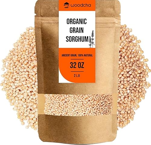 Organic Whole Grain Sorghum 2 lb - Gluten Free Ancient Grain | High Fiber, Plant-Based Protein | Better Than Rice & Quinoa | Stay Full Longer | Meal Prep, Grain Bowls, Healthy Cooking | Non-GMO, Vegan Bulk Grain