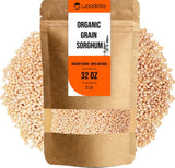 Organic Whole Grain Sorghum 2 lb - Gluten Free Ancient Grain | High Fiber, Plant-Based Protein | Better Than Rice & Quinoa | Stay Full Longer | Meal Prep, Grain Bowls, Healthy Cooking | Non-GMO, Vegan Bulk Grain