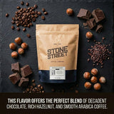 Stone Street Flavored Ground Coffee, Chocolate Hazelnut, Freshly Roasted, 100% Colombian Arabica, Gourmet Coffee, Medium Roast, Sweet Chocolately