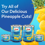 Dole Pineapple Chunks in 100% Pineapple Juice with No Sugar Added - Dole Canned Fruit - 8 oz Cans - 12 Pack