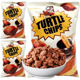 K-Munchies Orion Turtle Chips - 3 Packs of 160-gram Choco Churro Flavor Korean Chips - Sweet, Crispy, Korean Snacks with Hint of Cinnamon