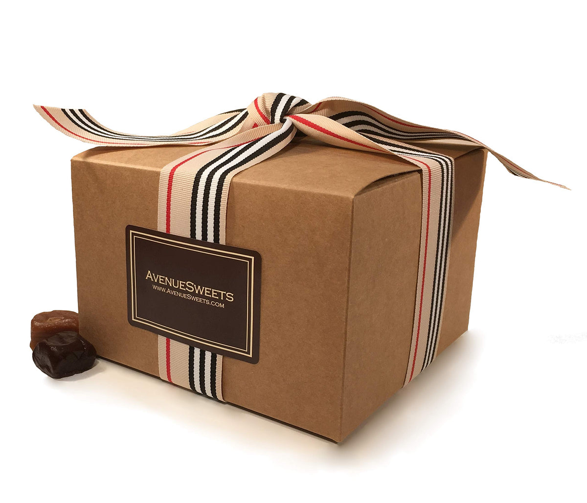 AvenueSweets - Handcrafted Individually Wrapped Soft Caramels - Craft Paper 1.5 lb Gift Box - Customize Your Flavors